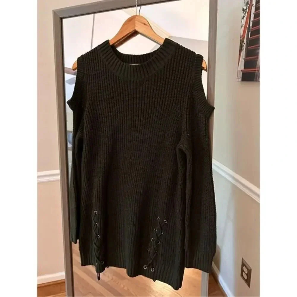 Cavalini Green‎ Knit Sweater Large